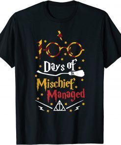 100 Days Of Mischief Managed Witch 100th Day Of School Gift Shirt
