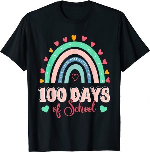 100 Days Of School Rainbow 100 Days Smarter 100th Day Classic T-Shirt