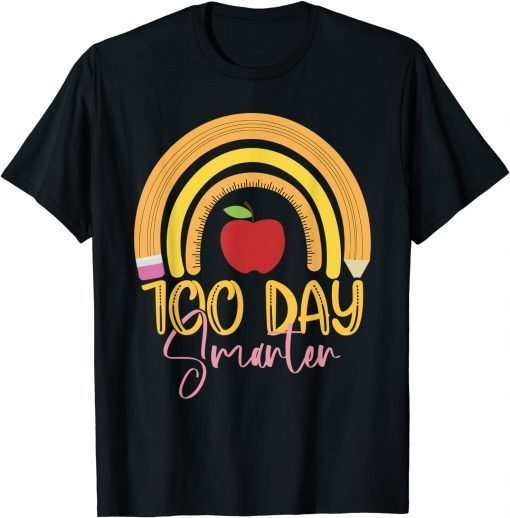 100 Days Smarter 100 Days Of School Rainbow Teachers Unisex Shirt