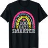 100 Days Smarter Happy 100th Day Of School Rainbow Gift Shirt