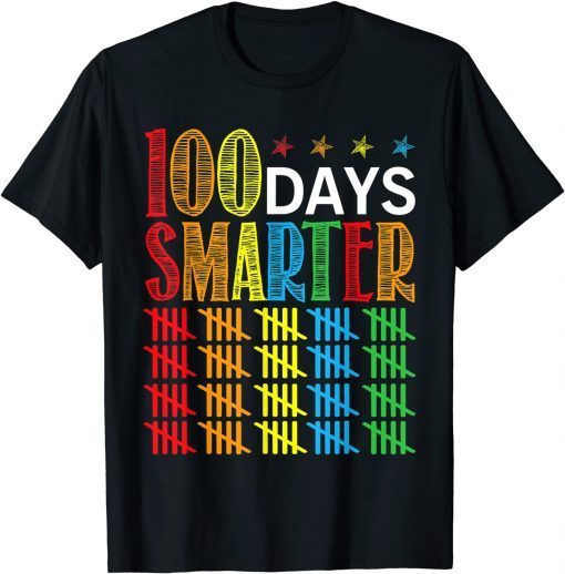 100 Days Smarter Happy 100th Day Of School Student Teacher Unisex Shirt