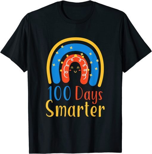 100 Days Smarter Rainbow, Happy 100th Day Of School Gift Shirt