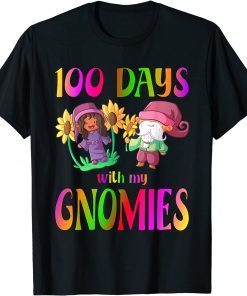 100 Days With My Gnomies Happy 100th Day Of School Teacher Unisex T-Shirt