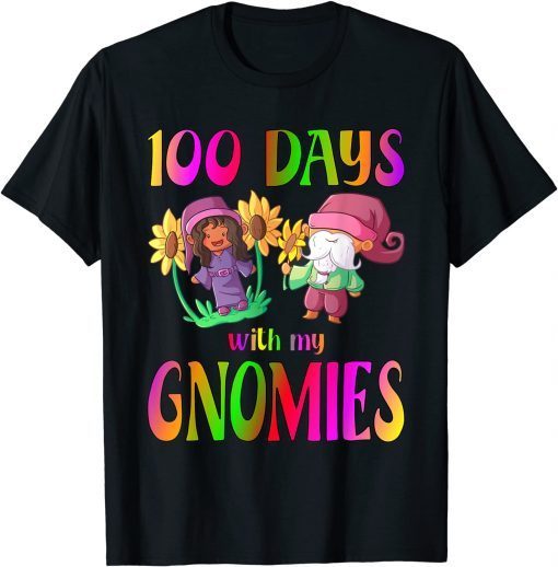 100 Days With My Gnomies Happy 100th Day Of School Teacher Unisex T-Shirt