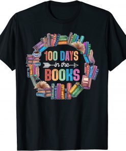 100 Days in the Books English Reading Teacher Book Lover Gift Shirt