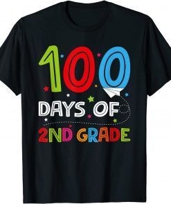 100 Days of 2nd Grade Teacher Second Grade School Gift T-Shirt