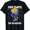 100 Days of School Astronaut Outer Space 100th Day Gift T-Shirt