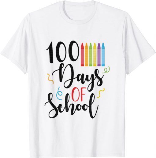 100 Days of School Crayons Official Shirt