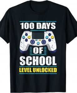 100 Days of School Level Unlocked Gamer Student and Teacher Unisex Shirt