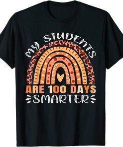 100 Days of school My Students Are 100 Days Smarter Leopard Gift Shirt