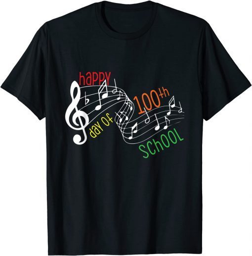 100th Day Of School Music Teacher - 100 Days Musician Gift Shirt