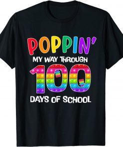 100th Day Poppin My Way Through 100 Days Of School Unisex Shirt