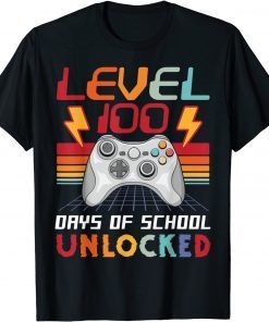 100th Day Video Gamer 100 Days of School Unlocked Vintage T-Shirt