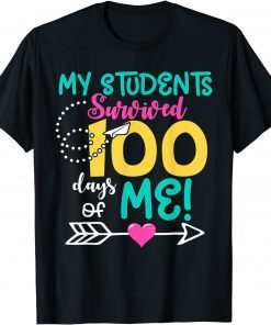 100th Day of School My Student Survived 100 Days Of Me Gift Shirt