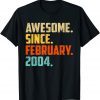 18 Year Old Awesome Since February 2004 18Th Birthday Unisex Shirt