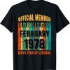 1978 Birthday Old Balls Club February 1978 Official Shirt