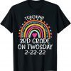 2-22-2022 Teaching 3rd Grade On Twosday Teacher Valentine Classic Shirt
