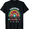 2-22-2022 Teaching 4th Grade On Twosday Teacher Valentine Gift Shirt