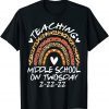 2-22-2022 Teaching Middle School On Twosday Teacher Gift Shirt