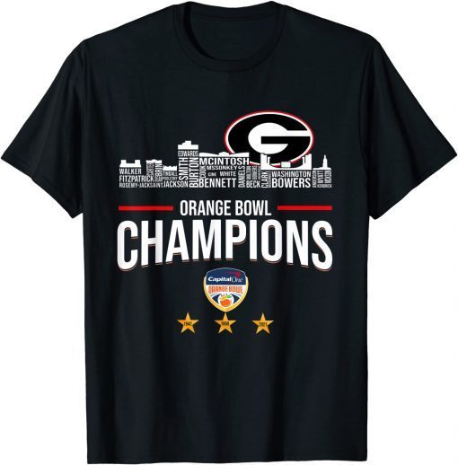 2021-2022 Georgia Orange bowl national Merch Champions Classic Shirt