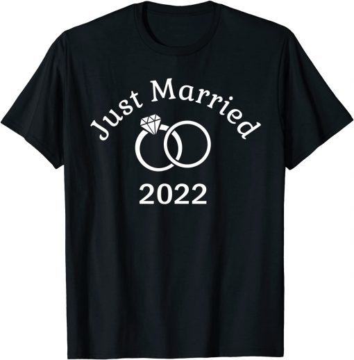 2022 Wedding Ring Matching Couple Just Married T-Shirt