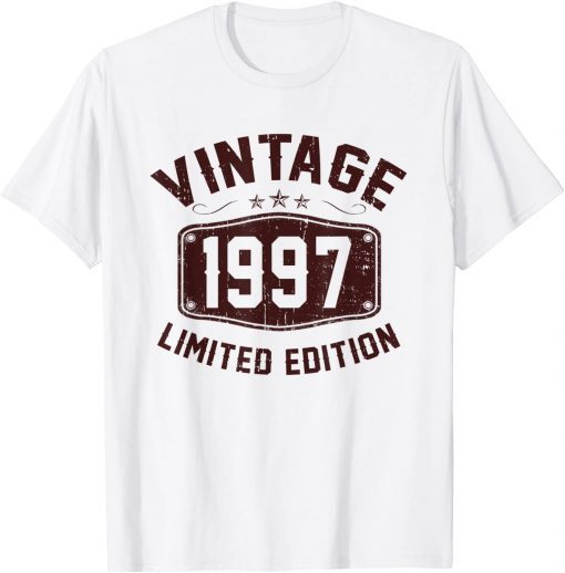 25 Year Old Vintage 1997 Limited Edition 25th Birthday Unisex Shirt