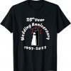 25th Year Wedding Anniversary 1997-2022 Kissing Couple Classic Shirt