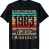 38 Year Old Legendary Retro Vintage Awesome Birthday 1983 Classic Shirt