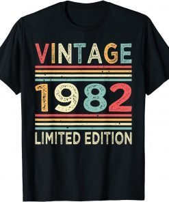 40th Birthday Vintage 1982 Limited Edition 40 Years Old Gift Shirt