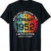 70th Birthday Absolutely Awesome Since February 1952 Vintage Unisex Shirt
