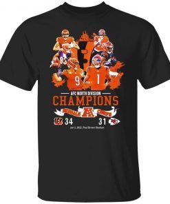 AFC North Division Champions Cincinnati Bengals 34-31 Chiefs Gift Shirt