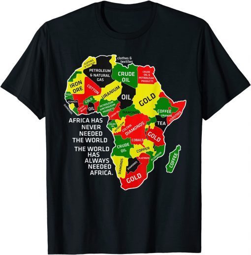 Africa Has Never Needed The World Afro Melanin Black History Gift Shirt