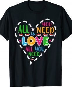 All You Need Is Love Valentines's Day Hearts Leopard Love Unisex Shirt