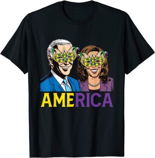 America Anti Biden Clown MardAmerica Anti Biden Clown Mardi Gras Carnival T-Shirti Gras Carnival T-Shirt