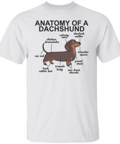 Anatomy Of A Dachshund Unisex shirt