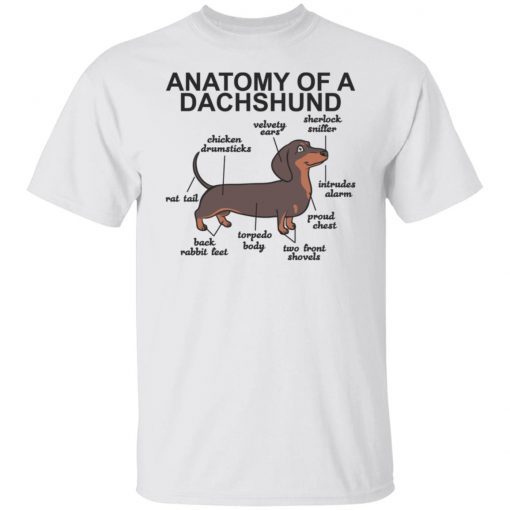 Anatomy Of A Dachshund Unisex shirt