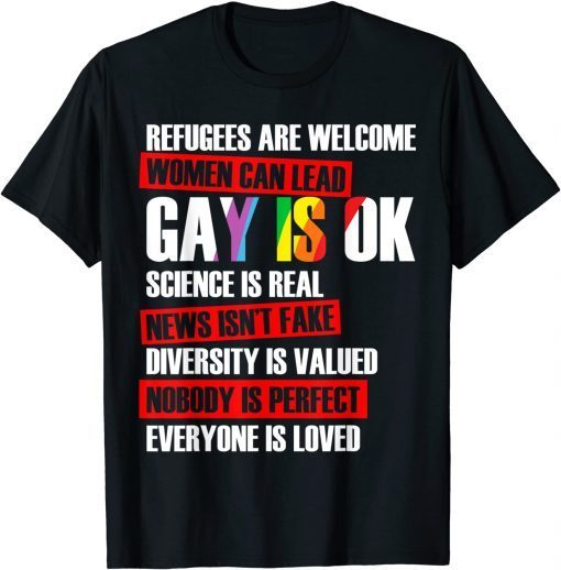 Anti Trump Refugees Science Love Womens Rights Dump Trump Gift Shirt