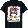 Art Teacher Life Messy Bun 100 Days Of School Cute 100th Day Unisex Shirt