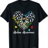 Autism Awareness Faith Hope Love Autism Heart Ribbon Puzzle Limited Shirt