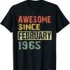 Awesome Since February 1965 57th Birthday Gift T-Shirt