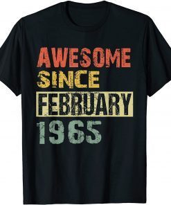 Awesome Since February 1965 57th Birthday Gift T-Shirt