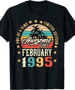 Awesome Since February 1995 Vintage 27th Birthday Unisex Shirt