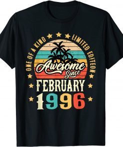 Awesome Since February 1996 Vintage 26th Birthday Unisex Shirt