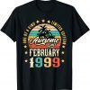 Awesome Since February 1999 Vintage 23rd Birthday Gift Shirt