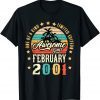 Awesome Since February 2001 Vintage 21st Birthday Classic Shirt