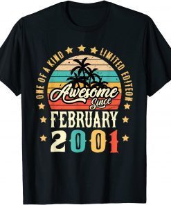 Awesome Since February 2001 Vintage 21st Birthday Classic Shirt