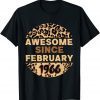 Awesome since February 1966 Leopard 1966 February Birthday T-Shirt