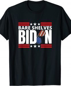 Bare Shelves Biden Meme Flag Glasses Gift Shirt