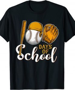 Baseball 100 Days of School Happy 100th Day Teacher Official Shirt