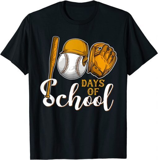 Baseball 100 Days of School Happy 100th Day Teacher Official Shirt